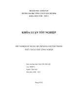 THỬ NGHIỆM SỬ DỤNG CHẾ PHẨM ĐA ENZYME TRONG THỨC ĂN GÀ THỊT CÔNG NGHIỆP