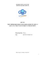 TIẾN TRÌNH HỘI NHẬP CỘNG ĐỒNG KINH TẾ CHÂU Á (AEC) CỦA VIỆT NAM CƠ HỘI VÀ THÁCH THỨC