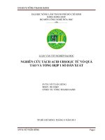 NGHIÊN CỨU TÁCH ACID URSOLIC TỪ VỎ QUẢ TÁO VÀ TỔNG HỢP 1 SỐ DẪN XUẤT