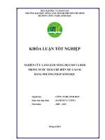 NGHIÊN CỨU LÀM GIẢM NỒNG ĐỘ COD VÀ BOD TRONG NƯỚC THẢI CHẾ BIẾN MỦ CAO SU BẰNG PHƯƠNG PHÁP SINH HỌC