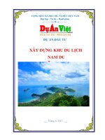Mục lục dự án xây dựng Khu du lịch Nam Du  www.duanviet.com.vn  0918755356