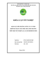 KHẢO SÁT MÔI TRƯỜNG NUÔI CẤY IN VITRO KHÔNGSỬ DỤNG CHẤT ĐIỀU HOÀ SINH TRƯỞNG TRÊN MỘT SỐ TỔ HỢP LAI LAN DENDROBIUM MINI