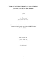 NGHIÊN CỨU MỘT SỐ BIỆN PHÁP NÂNG CAO HIỆU QUẢ TRONG CÔNG NGHỆ NUÔI TẢO SẢN XUẤT BIODIESEL