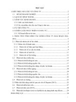 Phân tích báo cáo tài chính công ty CP sữa Việt nam giai đoạn 2011-2015