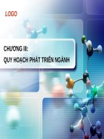 Chương 3  quy hoạch phát triển ngành  