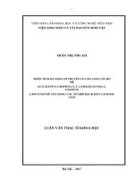 Phân tích đa dạng di truyền của ba loài cây bố mẹ (eucalyptus urophylla, e  camaldulensis, e  exserta) làm cơ sở để xây dựng các tổ hợp bạch đàn lai khác loài