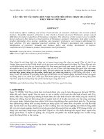 các yếu tố  tác động đến việc người tiêu dùng chọn mua hàng thực phẩm Việt Nam