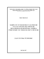 Nghiên cứu về thành phần và sự phân bố của các loài ong mật thuộc họ megachilidae (hymenoptera apoidea) ở một số khu vực thuộc bắc bộ và trung bộ