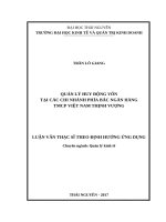 Quản lý huy động vốn tại các chi nhánh phía bắc ngân hàng thương mại cổ phần việt nam thịnh vượng