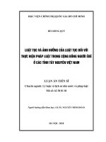Luật tục và ảnh hưởng của luật tục đối với thực hiện pháp luật trong cộng đồng người êđê ở các tỉnh tây nguyên việt nam