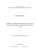 Nghiên cứu về dịch máy thống kê dựa vào cụm từ và ứng dụng dịch từ tiếng việt sang tiếng anh 