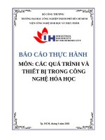 báo cáo thực hành bài cô đặc