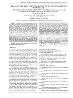 NGHIÊN CỨU MANGIFERIN TỪ LÁ XOÀI