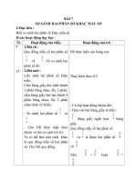 Giáo án Toán 4 chương 4 bài 1: So sánh hai phân số khác mẫu số