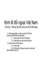 Chương 1: Những vấn đề chung về kinh tế đối ngoại