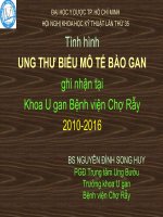 Tình hình ung thư biểu mô tế bào gan ghi nhận tại Khoa U gan Bệnh viện Chợ Rẫy - BS. Nguyễn Đình Song Huy