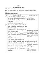 Giáo án Toán 4 chương 4 bài 1: Phân số bằng nhau