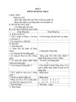 Giáo án Toán 4 chương 4 bài 1: Phân số bằng nhau