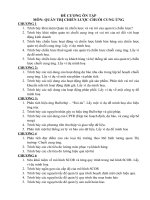 ĐỀ CƯƠNG ÔN TẬP MÔN: QUẢN TRỊ CHIẾN LƯỢC CHUỖI CUNG ỨNG