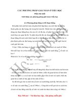 Các phương pháp giải toán tiểu học phần 1