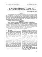 SỬ DỤNG CARTOGRAM PHỤC VỤ GIẢNG DẠY VÀ HỌC TẬP CHO SINH VIÊN CHUYÊN NGÀNH ĐỊA LÍ