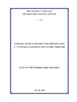Giáo dục hành vi đạo đức cho trẻ mẫu giáo 5 6 tuổi qua làm quen với văn học thiếu nhi