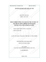 Hoàn thiện công tác quản lý dự án đầu tư xây dựng công trình tại ban QLDA huyện tân uyên, tỉnh lai châu (tt) 