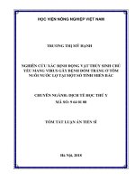 Nghiên cứu xác định động vật thủy sinh chủ yếu mang virus gây bệnh đốm trắng ở tôm nuôi nước lợ tại một số tỉnh miền bắc việt nam (tt) 