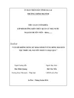 TIỂU LUẬN: VẤN ĐỀ KHÔNG ĐĂNG KÝ KHAI SINH Ở VÙNG ĐỒNG BÀO DÂN TỘC THIỂU SỐ, NGUYÊN NHÂN VÀ HẬU QUẢ