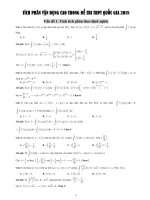 hướng dẫn giải tích phân vận dụng cao trong đề thi THPTQG 2018