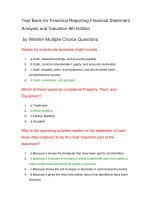 Test bank for financial reporting financial statement analysis and valuation 8th edition 