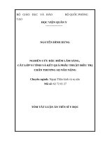 Nghiên cứu đặc điểm lâm sàng, cắt lớp vi tính và kết quả phẫu thuật điều trị chấn thương sọ não nặng tt