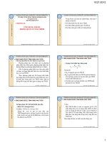 Slide bài giảng môn tin học ứng dụng trong kinh doanh ThS. Nguyễn Kim Nam: Chuong 2 ung dung excel trong QLTC