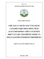 chế tạo và bước đầu ứng dụng cảm biến điện hóa phân tích acetaminophen trên cơ sở kết hợp vật liệu graphene oxide và poly(3,4 ethylenedioxythiophene) 