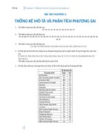 Môn tin học ứng dụng trong kinh doanh ThS. Nguyễn Kim Nam: BÀI tập CHƯƠNG 4