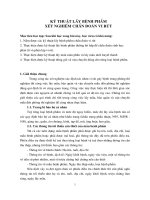 Kỹ thuật lấy mẫu Bênh Phẩm  chẩn đoán 1 số bệnh trên người