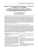 Nghiên cứu và chế tạo mô hình hình hệ thống treo ¼ xe phục vụ cho nghiên cứu và thử nghiệm