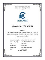 Luận văn: giải pháp nâng cao chất lượng tín dụng tại ngân hàng thương mại cổ phần việt nam thịnh vượng chi nhánh mỹ đình