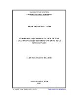 Nghiên cứu đặc trưng cấu trúc và tính chất của vật liệu geothite ứng dụng xử lý kim loại nặng 