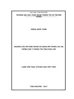 Nghiên cứu mô hình người sử dụng mở trong các hệ thống gợi ý thông tin theo nhu cầu 