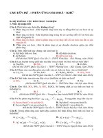 CĐ 4   PHẢN ỨNG OXI hóa   KHỬ