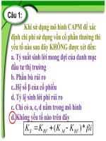 Bài tập môn quản trị tài chính