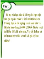 Bài tập môn quản trị tài chính