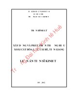 XÂY DỰNG và PHÁT TRIỂN THƯƠNG HIỆU XOÀI cát hòa lộc, cái bè, TIỀN GIANG 