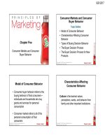 Bài giảng môn MARKETING PRINCIPLE LECTURE NOTES: Chapter 5 consumer behavior in retail market 