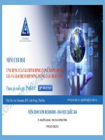 Slide bài giảng  Ứng dụng của tài chính định lượng trong định giá và giao dịch hợp đồng tương lai chỉ số VN30