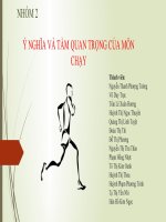 THUYẾT TRÌNH VỀ TẦM QUAN TRỌNG CỦA MÔN CHẠY