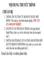 Slide bài giảng quản trị bán hàng: Nội dung thuyết trình