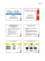 Bài giảng MARKETING MANAGEMENT LECTURE NOTES: Chapter 9 marketing channels 