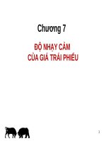 Chương 7 ĐỘ NHẠY CẢM CỦA GIÁ TRÁI PHIẾU